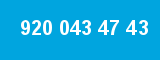 920 043 47 43 920 043 47 43